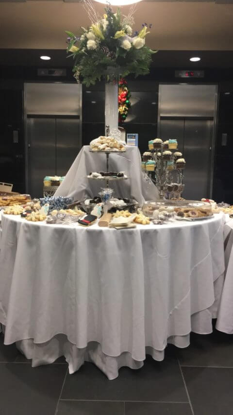 Corporate Event Desserts from Cyprowski Candy Company. Gift baskets, custom gifts, favors, and dessert tables.