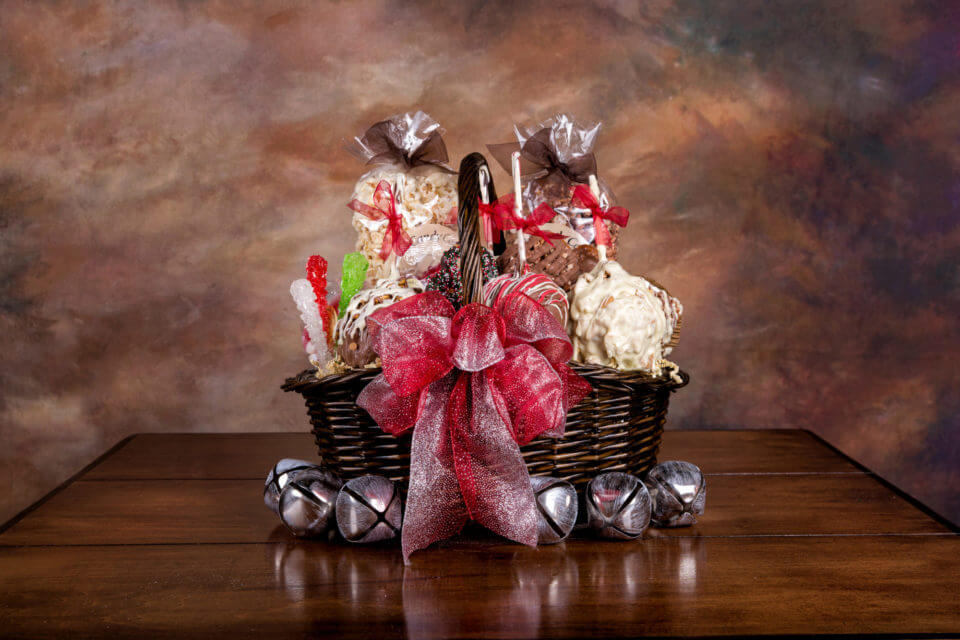 Gift Baskets from Cyprowski Candy Company. Gift baskets, custom gifts, favors, and dessert tables.